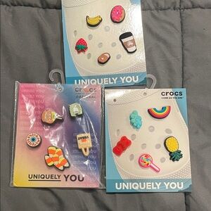 CROCS Kids Jibbitz Charm Set - Rainbow, Pink, Yellow, Red, Blue